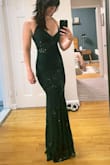 This dress was so comfortable and absolutely beautiful. I am small chested so the top didn't fit right, but it is a gorgeous dress! - Ashley M.