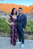 This jumpsuit is so unique and of great quality. I love the neckline and you can wear the sleeves off the shoulder or on. It kept me warm during a December wedding and I got a lot of compliments! I'm on the shorter side and wore a low heel and it was still a perfect length. It is fitted on the tummy area but I still had room in the bust area, I also didn't wear a bra. - Chelsea