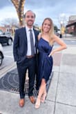 This dress is the perfect wedding guest dress! I love dark blue for this time of year, and the fit is super flattering. I also really liked how the shoulder strap is adjustable, and the top inner seam that runs along the chest has a clear grippy lining to help it stay in place. Love this dress! - Jillian S.