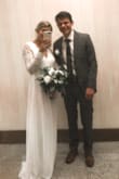 This dress was beautiful! I used it for my court house wedding. It was super flattering on me. The only issue with it was that it was a little long and there was no padding/lining in the top of the dress so I had to get some added. - Kate M.