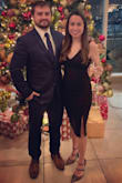 This dress is the perfect knee-length dress for a petite person. The material is thick and also has a lining. I was able to zip it myself easily.  Very comfortable and does have some stretch to it. Wore it to a December wedding and loved it! - Kimberly H.