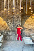 Loved this dress!! Did fit a bit slightly tighter on the bust area but was still such a perfect dress for a wedding! - Karina J.