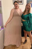 I ordered this dress for my work's holiday party. I saw a few reviews from people who were around 5'5 and 5'6 -ish saying the dress was a bit long for them, which is understandable. I myself being 6' tall found no issues with this. Without heels on, the dress's hem wasn't dragging the ground. Even when I did have my 4" heels on the length was perfect for me. The material was so beautiful and I got compliments all night long, even from my COO and CEO! (For anyone wondering, my friend in my review photo also got her green outfit from Lulus and she loved it!) - Cynthia H.