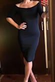 Material is thick and snug in all the right places. I have VERY broad shoulders and worried this would not fit well. It was perfect. Very comfortable and the lines are classic. Will never go out of style. Modest but sexy. - Paige C.