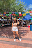 I love this bodysuit, is very stretchy and works like a body shaper, I ordered Small size. - Blanca S.
