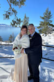 The dress was perfect for our elopement in Lake Tahoe. The day before the wedding it snowed several feet. Thankfully, we were able to quickly buy snow boots and a lovely wrap to keep warm. - Deborah Z.