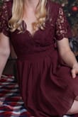 Beautiful dress for christmas photos. I received alot of compliments. The bust area would probably fit better with someone with a larger bust. - Shane R.