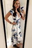 This dress is so flattering and perfect for any summer or spring event. I wore it to a friend's baby shower and got so many compliments! I will say, I had to use double sided tape to hold it in place at the bust since my boobage is lacking, causing it to gape a bit. Once I did that it was a dream! - Rachel W.