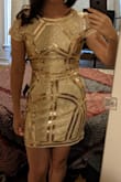 I wore this dress for my bachelorette and it was exactly what I wanted. I got many compliments and even a request to borrow it. It's shorter than I'm used to especially while sitting but otherwise pretty comfortable. Love it. Can't wait to wear it for New Year or some other sparkly event. - Elana W.