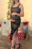 It was super comfy and made me feel sexy without pushing it! I'm about 4 months pregnant and was nervous it wouldn't fit in my normal size, but it totally worked!! Can't wait to wear it again without the bump! - Mariela C.