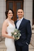 Bought this for our elopement and it was perfect! Even though it's lined, the white is see-through if you don't wear nude undies. It fit like a glove. - Miranda K.