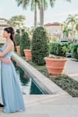 Bought this dress for engagement photo. It fit perfectly. Was worried might be too long, but it turned to be perfect with  3 inch heels. Color is very elegant, great for photos. - Yanfei Z.
