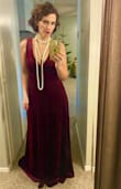 Such a beautiful dress for a great price! The color is gorgeous and it's LINED!!! The cut is a bit low but very sexy!! I wish they would make one in black, I would totally buy it!!!! - Ana P.