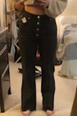 These jeans fit my waist *perfectly* and they were so comfortable. However, I wasn't looking for true throwback bell-bottoms, and being 5'2 these jeans hit the floor. They were not cropped like shown on the model & I had to return them. :( - Elise L.