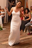 As soon as I saw this dress I fell in love. I absolutely loved my wedding dress but I wanted a second surprise party dress for my husband and this was it. Just before the closing speech, I told him I was going to the bathroom, seconds later I returned in this beautiful dress. It showed off my curves while hugging them firmly at the same time. I felt so beautiful and confident in it. - Nicola H.