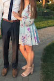 Overall I really liked this dress. It was flattering and very pretty. However, the material doesn't stretch at all so I couldn't lift my arms up all the way. - Jessica D.