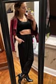 So soft and comfortable!! Paired with matching top and Lulus faux maroon leather jacket and black booties for a dressed-up but so comfortable chic outfit! 10/10! - Maggie B.