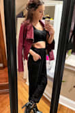 Paired with matching bottoms and my favorite Lulus maroon faux leather jacket for a comfy and chic look! 10/10!! - Maggie B.