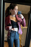 Great support, can hide a strapless bra underneath, and fun texture/oomph to any outfit!

Paired with Lulu's faux leather jeans and faux maroon leather jacket! - Maggie B.