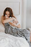 I feel like I am being transported to a tropical, lavish island every time I wear this dress. It's flowy and amazing! The slit on the thigh makes it breezy and gives great movement. It was the perfect dress for our newborn photos. 10/10!! - Maggie B.