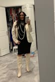 This boots are all that!& love them ..
so soft, color is perfect&. so sexy.. so many compliments! I like pull on way better than zip up boots & but they were a little hard to take off ..i put them on with bare feet&next time I'll wear a thin pair of knee socks. - Ida F.