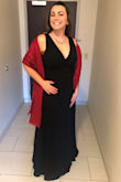 I wanted something I could wear a regular bra with that was comfortable for my cousin's black-tie wedding. This dress was absolutely perfect! - Krista M.