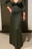 I bought a Medium and it was true to size. Fit perfectly and with the tie at the waist, I was able to make it tighter or looser. I wore a 1" heel and the dress was at the perfect height. - Leah V.