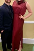 I LOVED this dress! I purchased this for a black tie wedding on New Years Eve and it was perfect for the occasion. I'm tall, so I bought an XL hoping to get some extra length and planned to have the rest taken in. I am usually a medium/ large in dresses. The XL actually fit really well, so I would size up. Probably could've had the bust taken in a smidge, but it was fine without. Got so many compliments and wish I had a hundred other events to wear this to! - Sarah B.