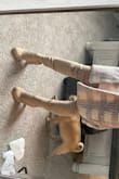 I love these boots! They are so cute, fit comfortably if you're used to heels. They do feel a little tall for me, but I rarely wear heels. - Katy M.