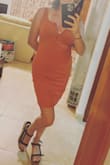 A true bodycon dress and fits very well! Be careful with the buttons as they unbutton themselves because of how tight the dress is - Kalpana A.