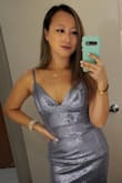 Wore it on NYE and it was perfect! I received endless compliments on it. Material is super light and stretchy. I could've gone with a small but didn't want it to be too tight. It was perfect! - Jennifer K.