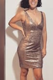 Wore this dress for new years! It fits great, very form-fitting. - Rachel J.