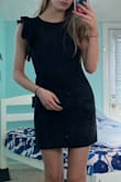I originally ordered this in white/XS and it was too tight in the chest area. I reordered in black and sized up one and it is literally so perfect. This is such a beautiful and multifunctional dress, I ordered it for sorority recruitment and will definitely be wearing it to more events!! I love it so much and how you can dress it up or down. - Allyson S.