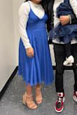 I love this dress and the color blue, it fits well on me. - Joana M.