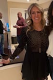 Beautiful top. Wore it with a black shirt, skirt, black tights, and booties for a holiday party. It was beautiful and very form-fitting! - Natasha S.