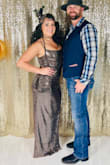 Beautiful dress, hit my curves on all the right spots, wish it was a little tighter through my rib cage to give me a little more shape. - Natasha D.
