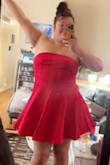 I'm obsessed with this dress! I put it on just to feel cute at home, and it was comfy and girly and actually long enough for my legs/thighs/butt size! - Kana L.