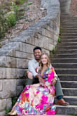 I wore this dress for my engagement photos and have received so many compliments! The colors are even more bold and vibrant in person! - Julia S.