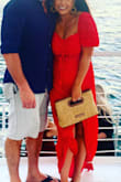 I bought this dress for vacation and ordered a medium and large. The medium fit, but the large fit better in the bust area. There is not any stretch so if you want a looser fit, size up. It can also be worn comfortably off the shoulder. - Ashley W.