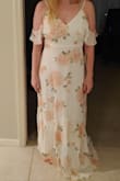 This dress is so pretty, I'm glad I bought it and that a medium fit. It is long but it's good if you wear heels! I'm planning to wear it for my engagement photos and I can't wait! - Megan P.