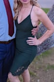 I was so impressed with this dress! The quality is amazing! It fits perfectly! The material is a little thick with elastic so it held me in perfectly! I have a postpartum belly and this dress covered it! Everyone gave me so many compliments too! - Elisabeth B.