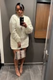 This sweater dress was perfect for a cold night out. - Kacy G.