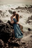 Draped nicely for photos done in Hawaii. The sleeves were a little looser than I would have liked and the waist a little snug but pulled it off. - Rachel R.