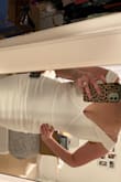 This dress will snatch you in! It's on the tighter side so I ordered up a size to a large when I usually wear a medium. This dress is not see through and is made of thick material. The straps are super pretty. Really love and plan to wear to my rehearsal dinner. - Jessica E.