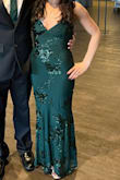 I got so many compliments and it fit like a glove! I loved this dress! I did hem off quite a bit because I'm so short and took the train off but I wish I could wear this dress over and over! - Jennifer