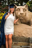 Purchased this dress for my graduation from Penn State in the Spring - was classy & looked great in photos. Wore for a round of graduation pictures in the fall & to the graduation ceremony in the spring. Normally between a small & medium... happy I got the small. - Allison M.