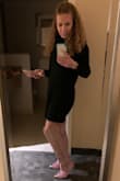 Bought this dress to go with a pair of boots. Fits well, was a little looser than I would have liked. The length was perfect! Did have a seam down the middle which was very see-through, paired the dress with a black slip. - Katherine R.