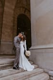 My now-husband and I planned our wedding within one month, so I didn't have time to order from a typical bridal shop. I ordered this gown not knowing what to expect - I wouldn't have picked any other dress in the world. It was absolutely perfect and classic. I get so many compliments on my gown. Thank you for making such affordable and stunning options for brides to be! - Marla C.