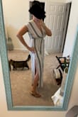 I go back and forth between a L and XL with Lulus and this fit great! I may be able to get away with wearing a real bra vs. tape & intending to wear a spring dress - Jackie M.