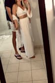 Love these pants - very flattering and beach perfect! Nice soft linen material, they are a bit see through though- just to keep in mind! Wore these for beach lounging on my honeymoon. They are very long - I am about 5'9 and wore them high waisted so it worked perfectly on me when barefoot. - Colleen M.